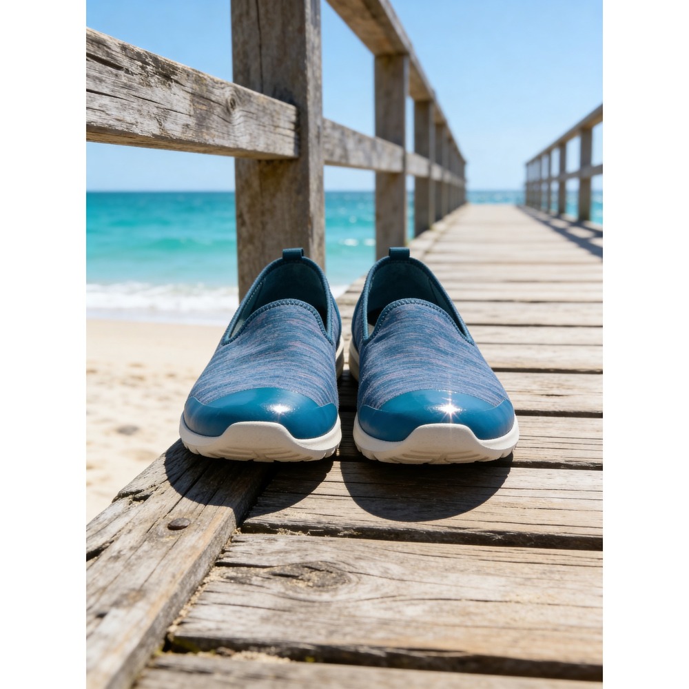 Crocs Swiftwater Loafer Blue Purple Space Dye Mesh Slip On Shoes‎ Womens 10